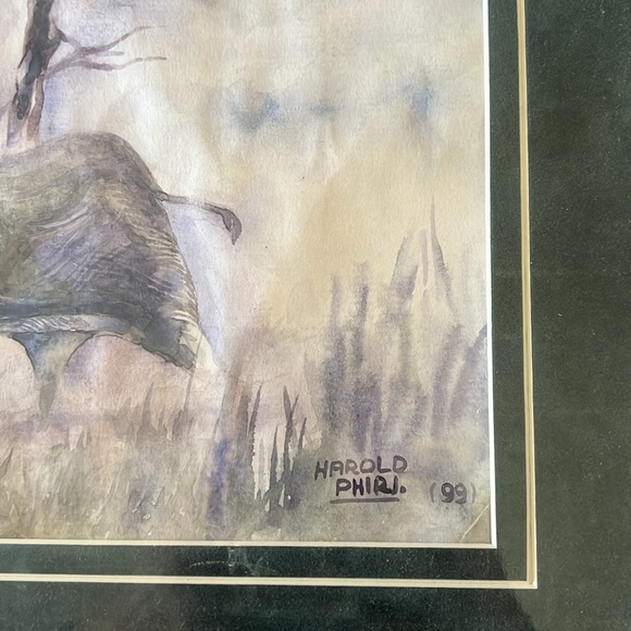 Water color African Elephant Mama and Baby Painting - Picture 5 of 11